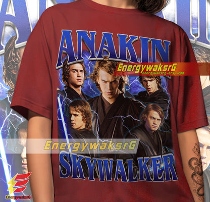 Anakin Skywalker Vintage 90'S Retro Fan T-Shirt - Classic Star Wars Apparel For Enthusiasts