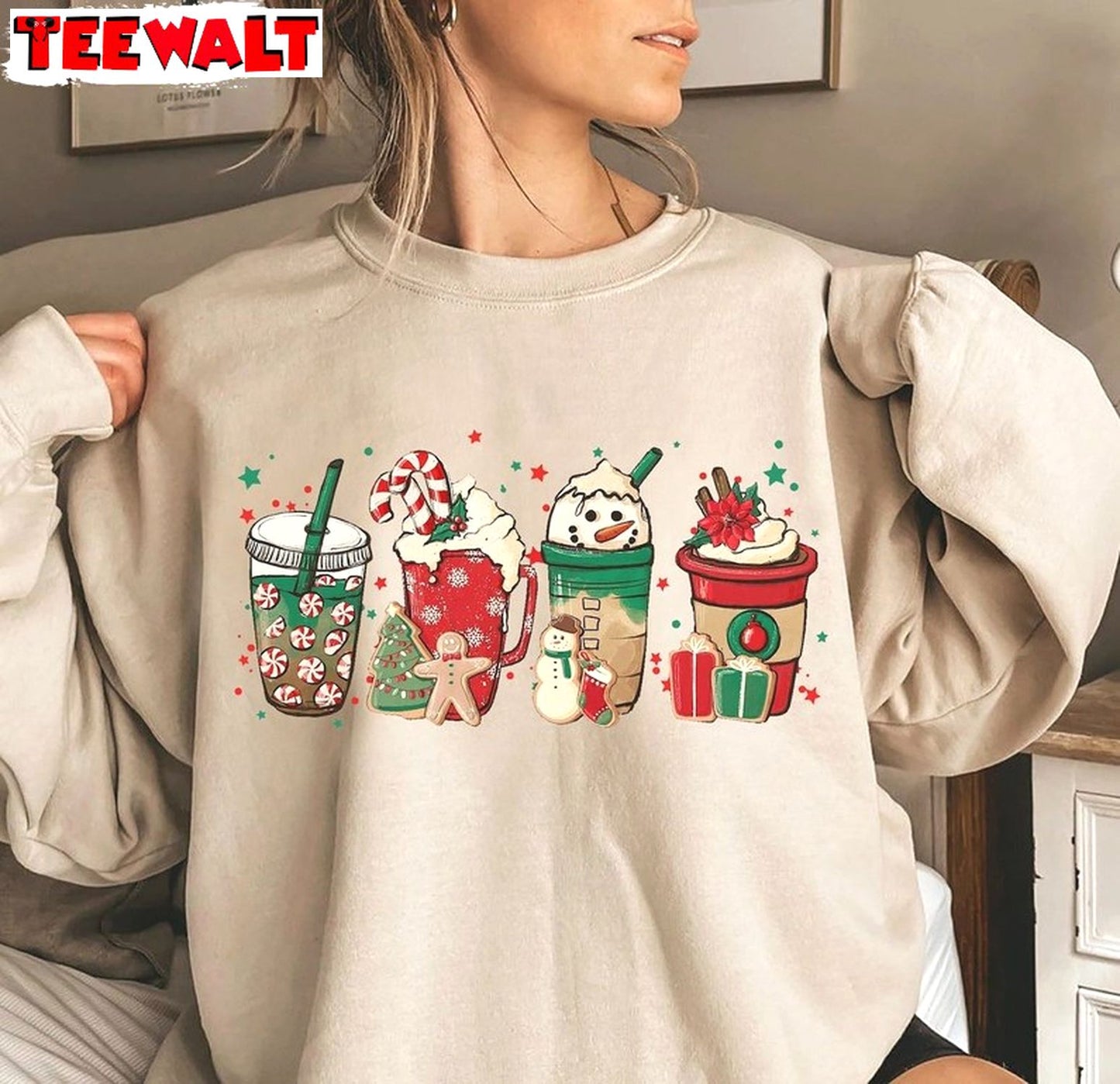 Christmas Coffee Sweatshirt, Coffee Lover Gifts