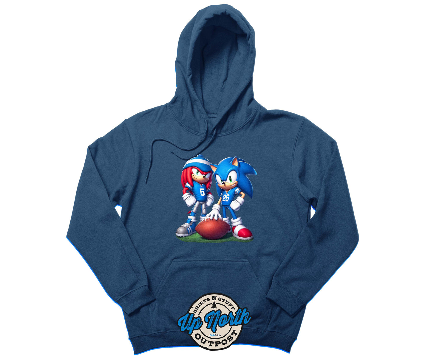 Sonic And Knuckles Detroit Football Pullover Hoodie