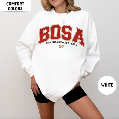 Vintage San Francisco Football Crewneck Sweatshirt - Nick Bosa Fan Apparel