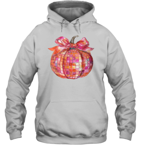 Cute Coquette Bow Disco Pumpkin Fall Autumn Halloween T-Shirt