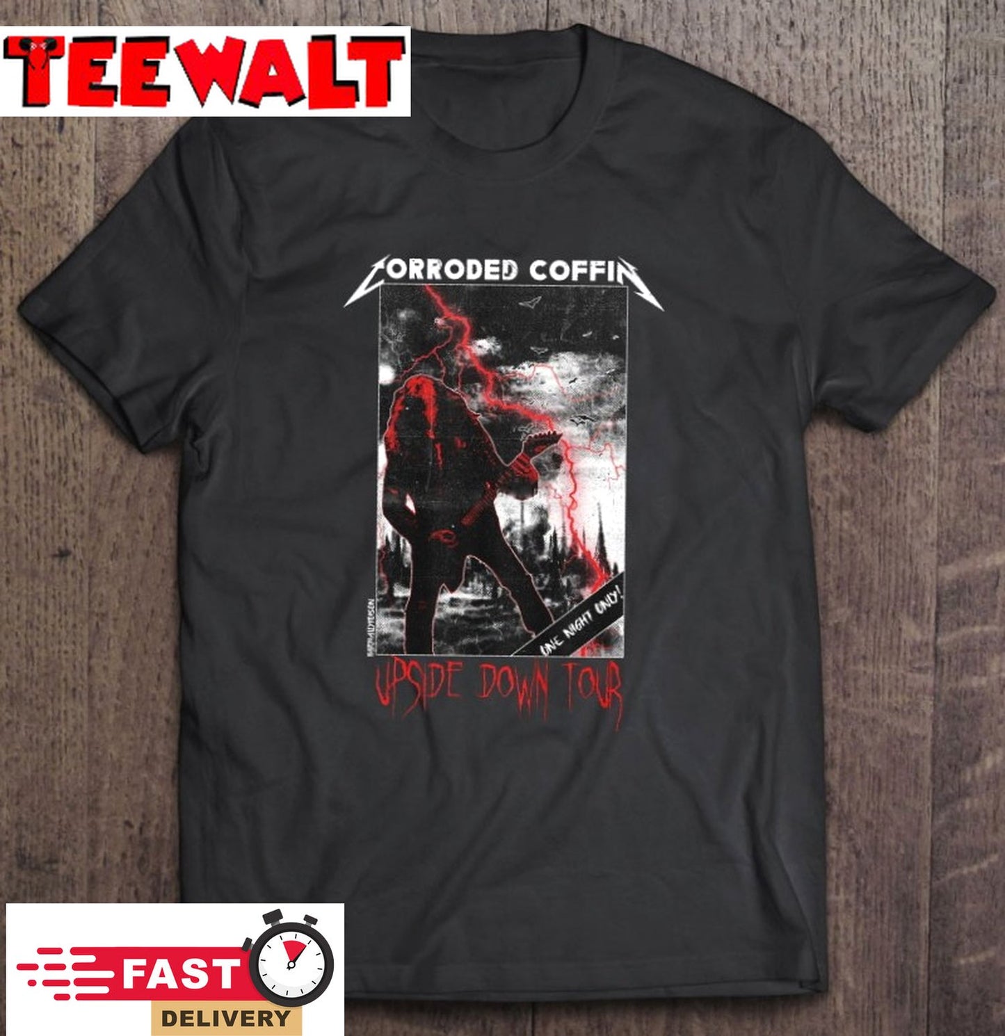 Corroded Coffin Upside Down Tour Eddie Munson Gift Shirt