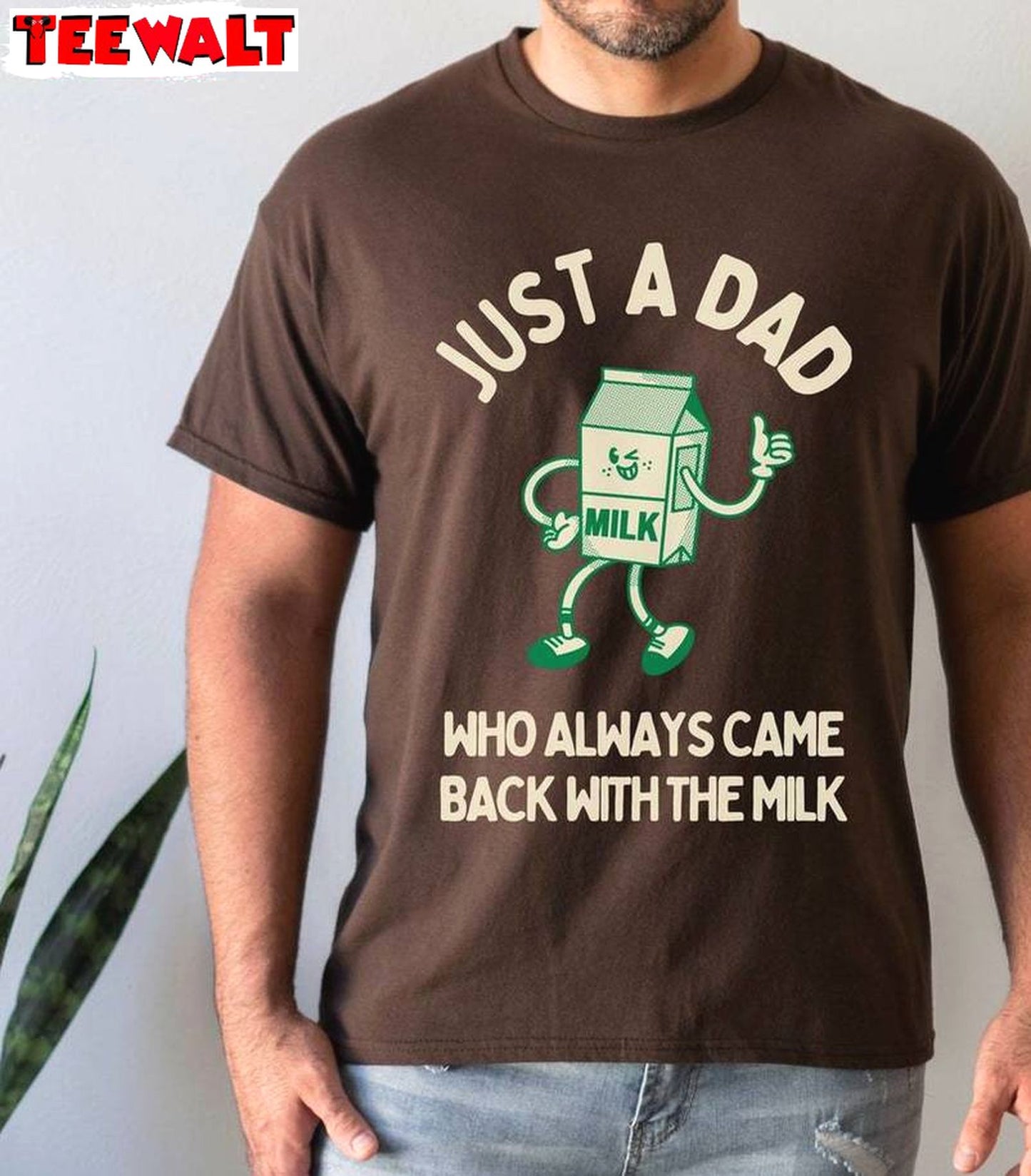 Funny Meme Sweatshirt, Just A Dad Who Always Came Back With The Milk Inspired Shirt Sweater