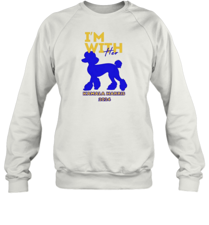 I&#39M With Her Kamala Harris 2024 Poodle Breed Dog T-Shirt