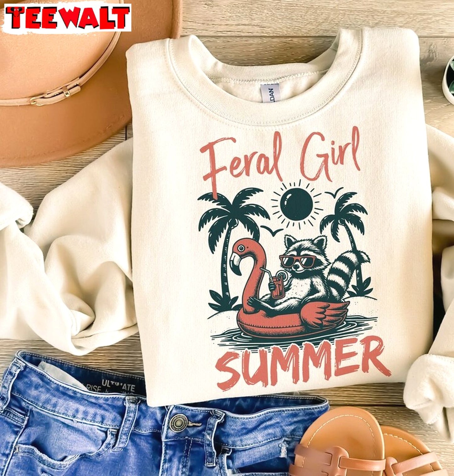 Comfort Feral Girl Summer Shirt, Limited Unisex T Shirt Unisex Hoodie For Fan