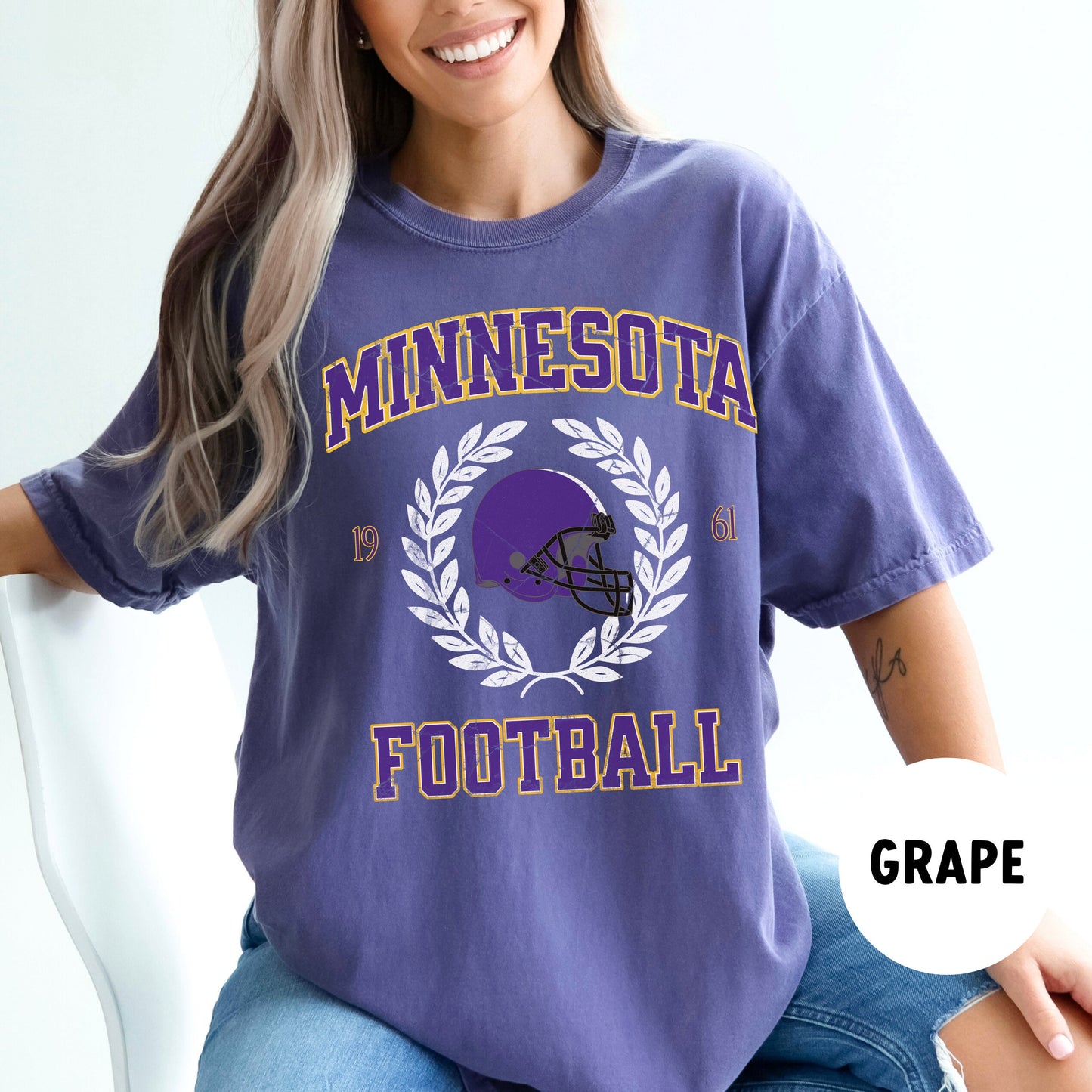 Minnesota Vikings Football Shirt, Jefferson & Mattison Sweatshirt