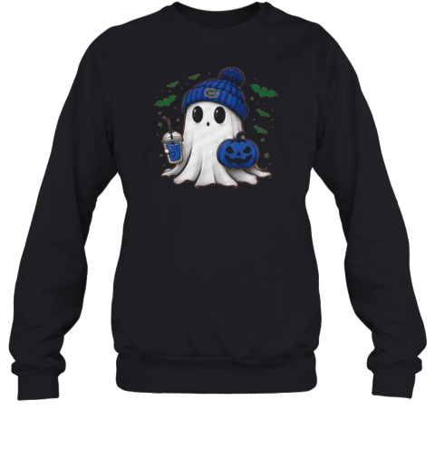 Halloween Florida Gators Ncaa Football Fan Ghost With Pumpkin T-Shirt