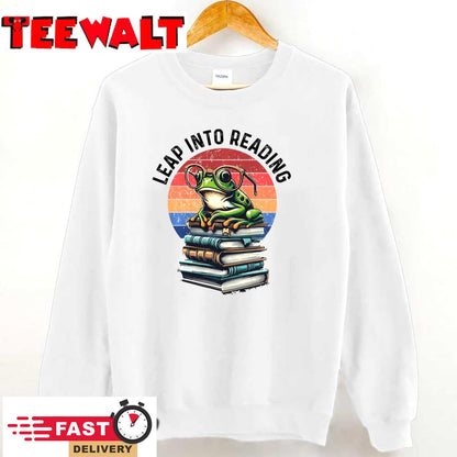 Happy Leap Day Teacher, Leap Into Reading Leap Day 2024 Long Sleeve T-Shirt