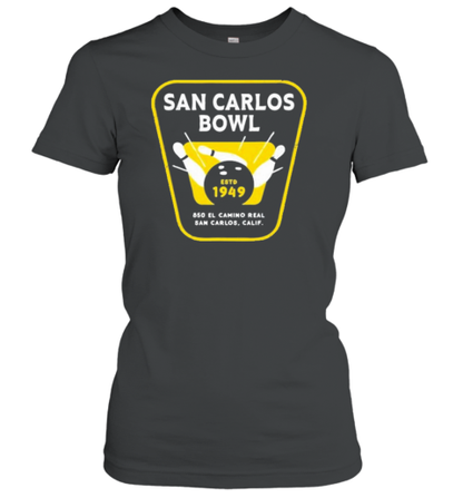 San Carlos Bowl Estd 1949 850 El Camino Real San Carlos Calif T-Shirt