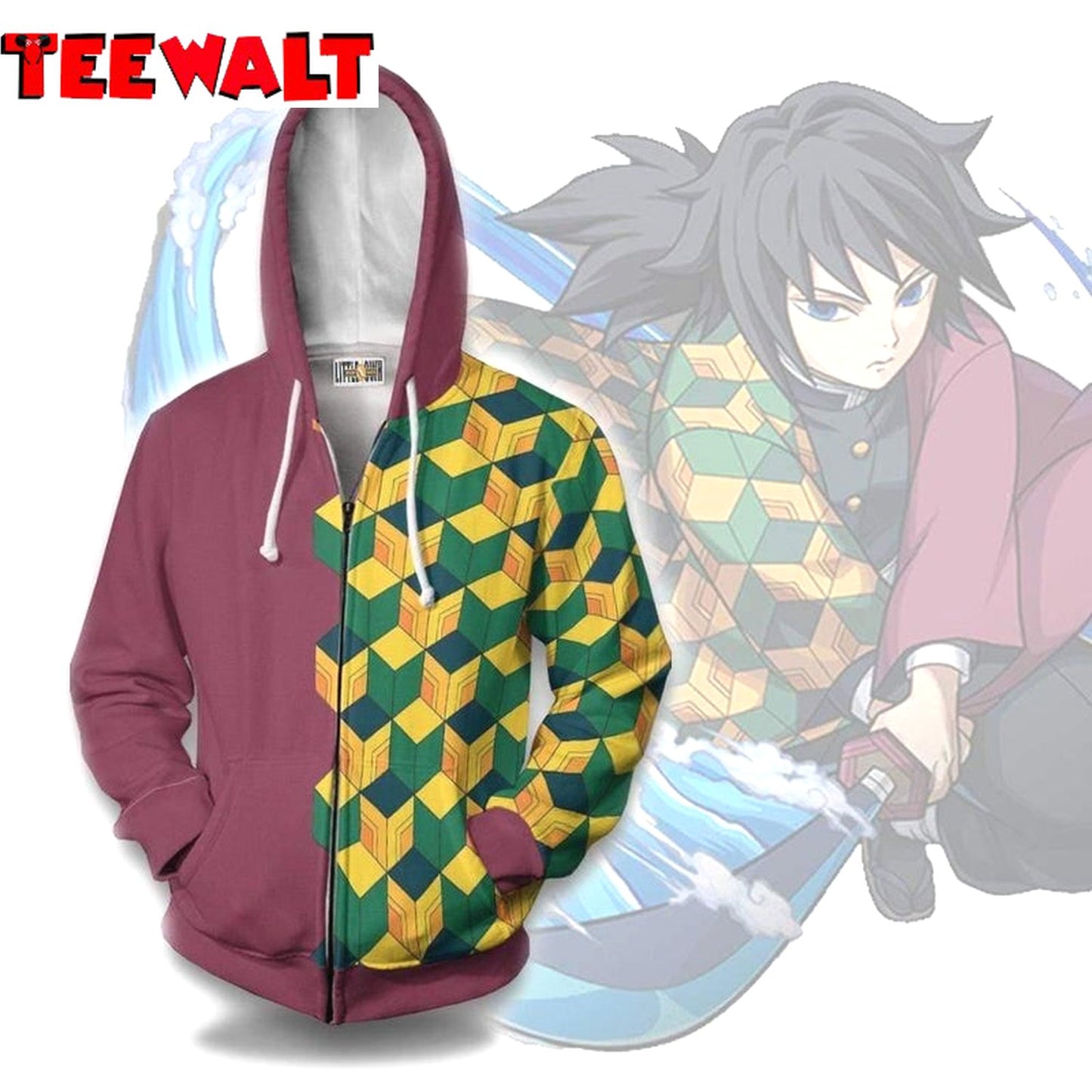 Giyu Tomioka KNY Clothes Anime Hoodie Outfits