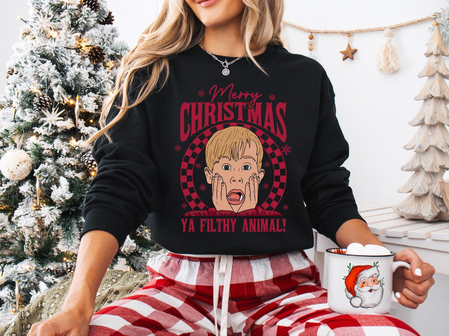 Home Alone Christmas Sweatshirt Retro Kevin Mccallister