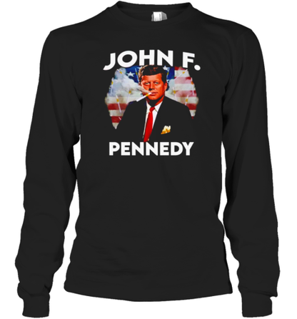 John F. Pennedy President USA Flag 2024 T-Shirt