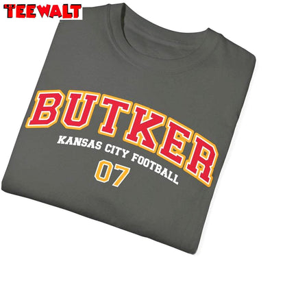 Comfort Colors Harrison Butter Shirt, Butker Kansas City Football Hoodie