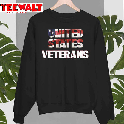 United States Veterans Flag Color Graphic Happy July 4th Unisex T-Shirt