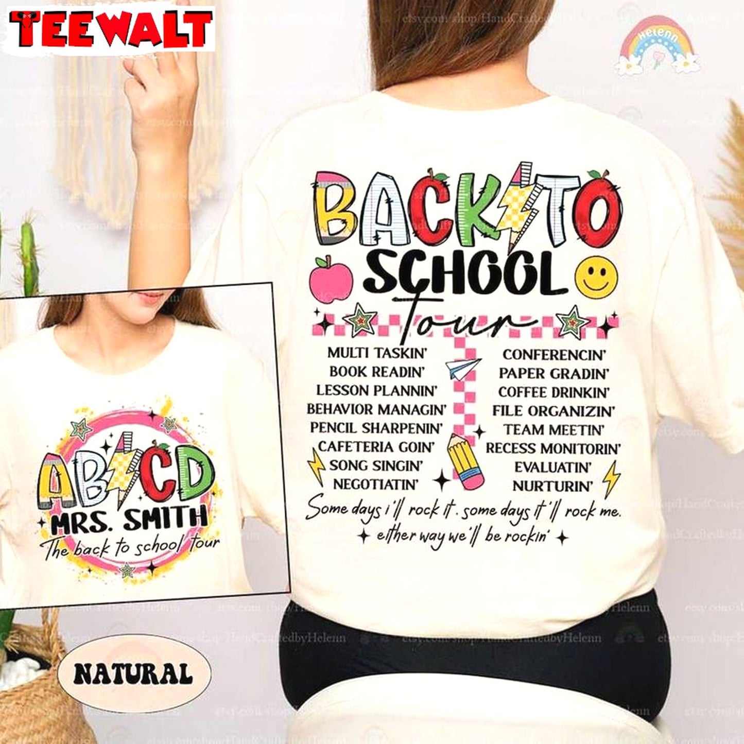 Kindergarten Teacher Unisex T Shirt , Groovy The Back To School Tour Shirt Sweater