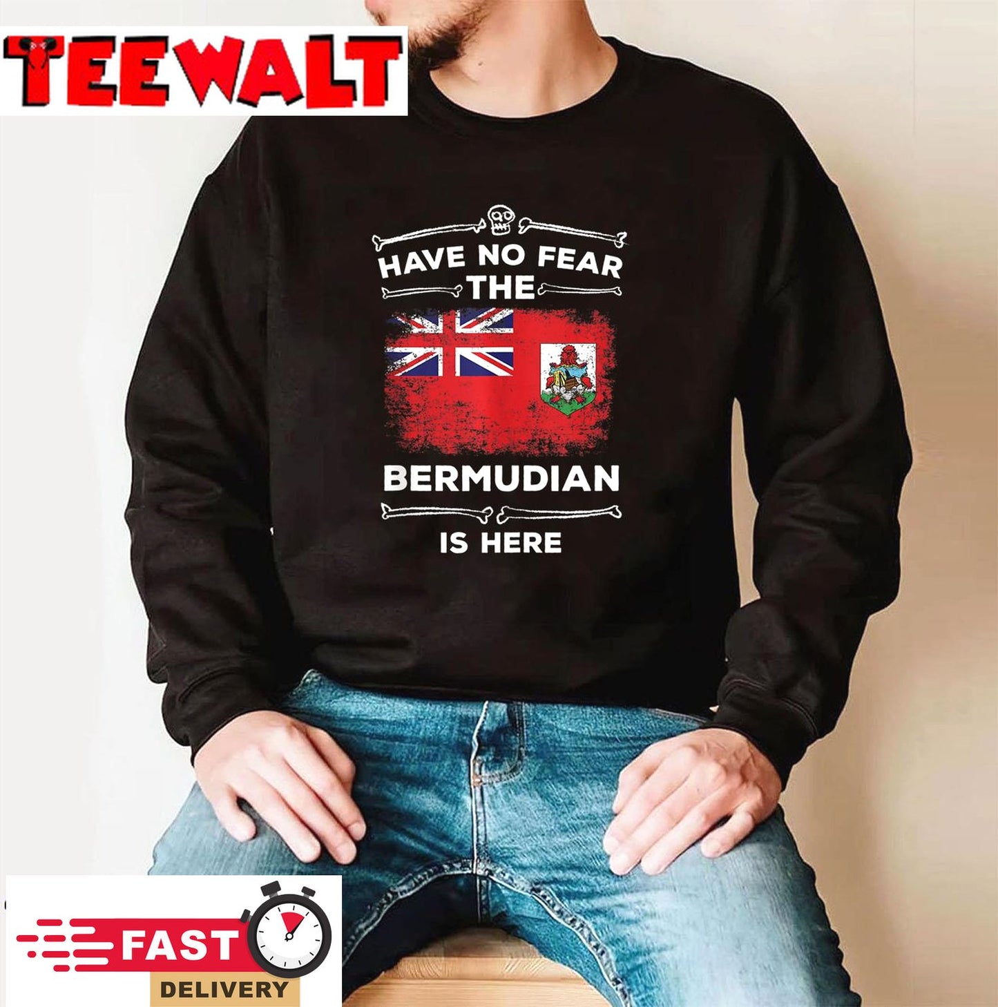 Have No Fear The Bermudian Is Here Halloween Bermuda Flag Hoodie