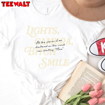 Creative Lights Camera Teach Smile Shirt, Must Have Ttpd Lyrics Sweater