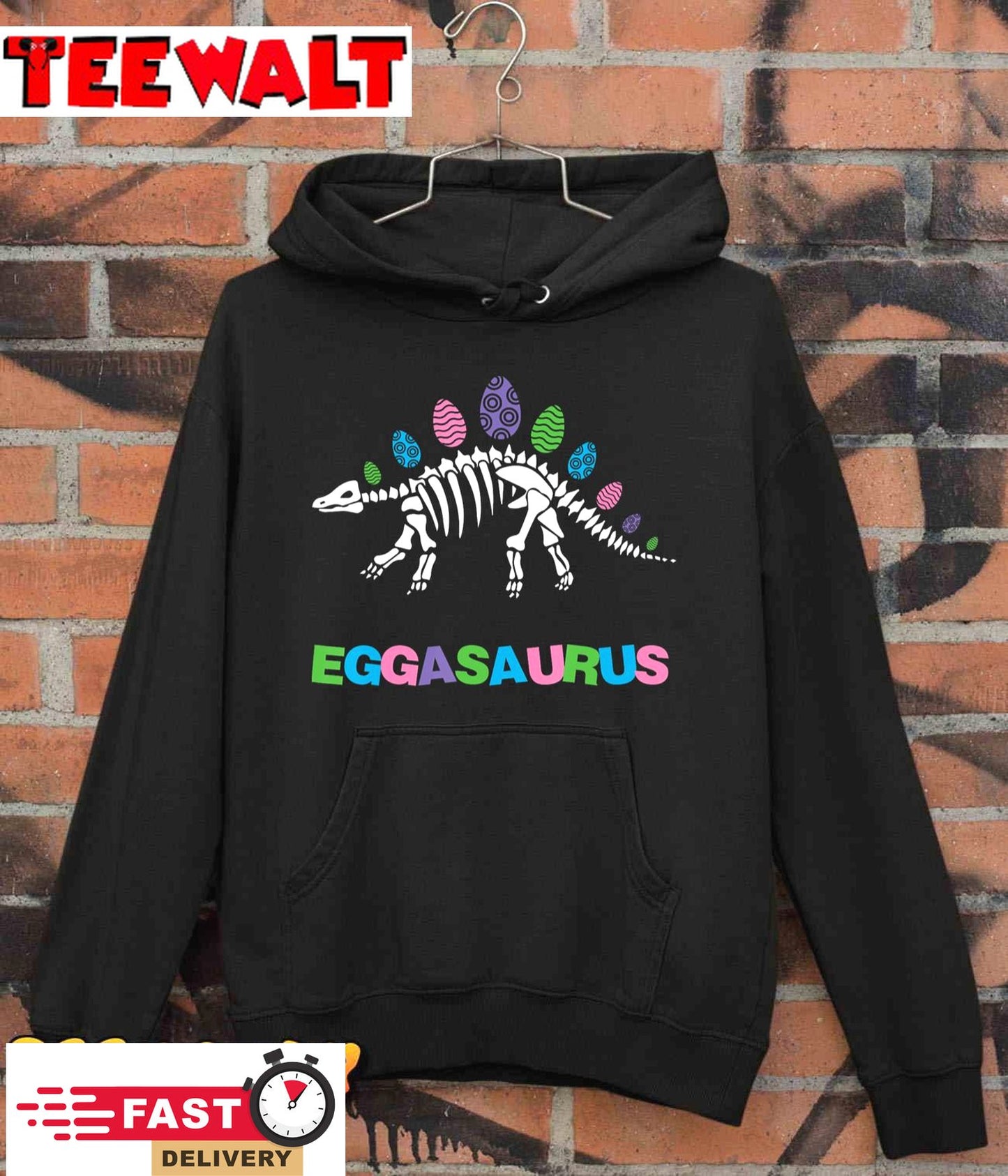 T Rex Eggasaurus Easter Day Skeleton Stegosaurus Dinosaur T-Shirt