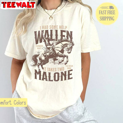 Must Have Wallen And Malone Unisex Hoodie, Unique I Had Some Help Shirt Long Sleeve