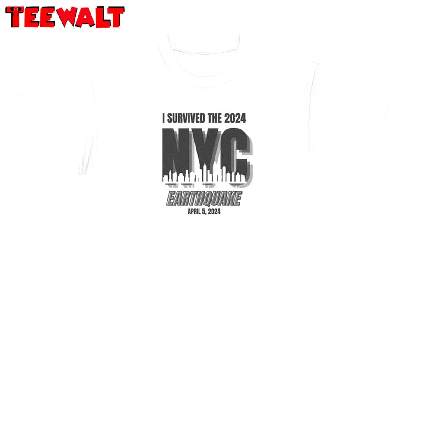 I Survived The Nyc Earthquake Shirt, Vintage City Black White Sweater Hoodie