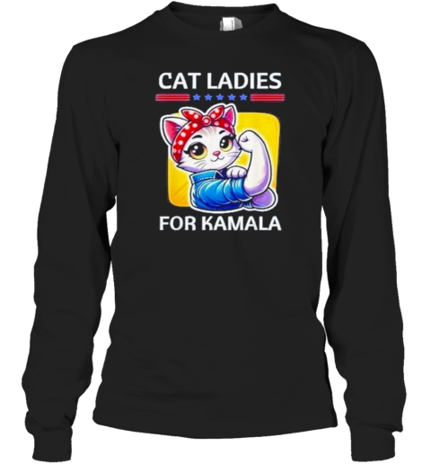 Cat Ladies For Kamala Harris 2024 Childless Cat Lady T-Shirt