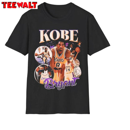 Modern Black Street Unisex T Shirt , New Rare Kobe Bryant Shirt Long Sleeve