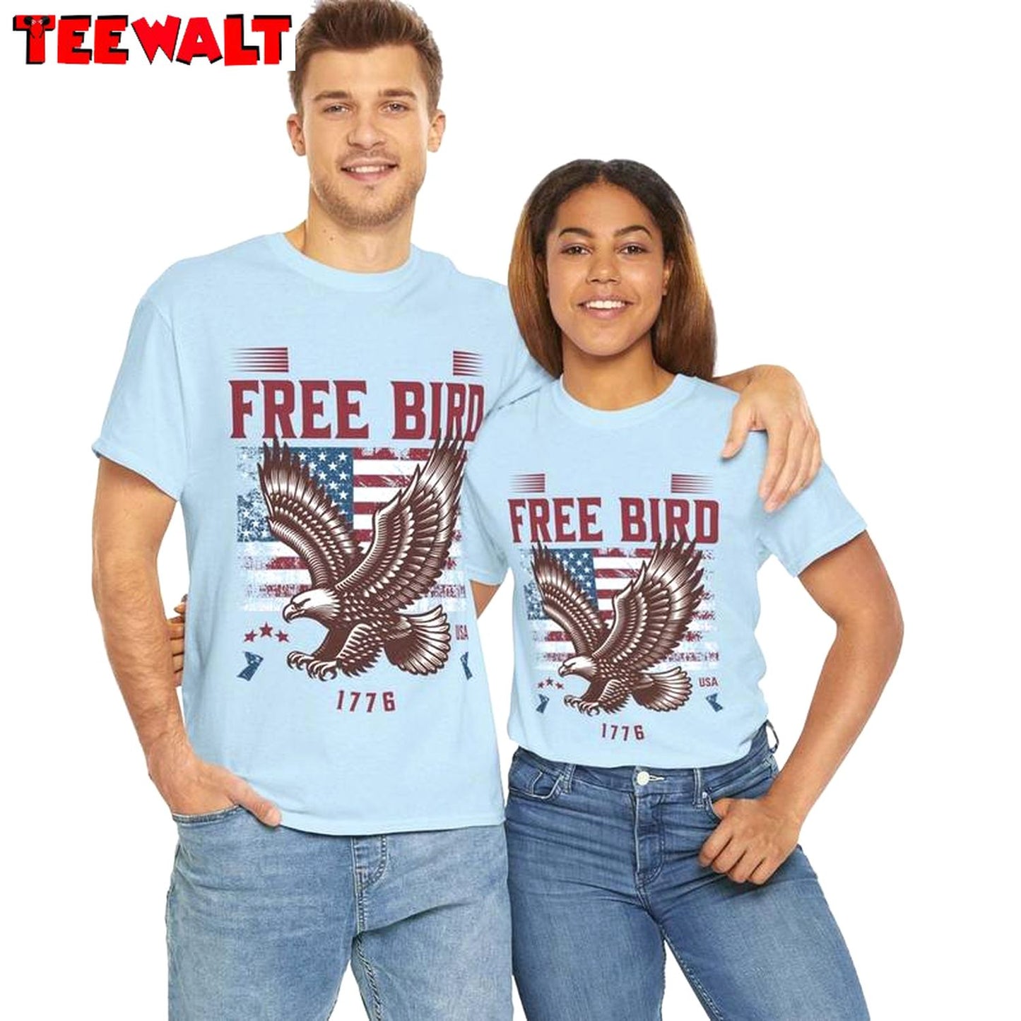 Free Bird America Cool Design Shirt, Funny Eagle Tank Top