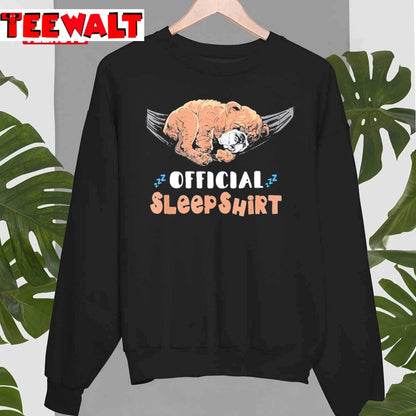 Funny Kawaii Cute Sleeping Bulldog Nap Animal Sleeping Sleep Unisex T-Shirt