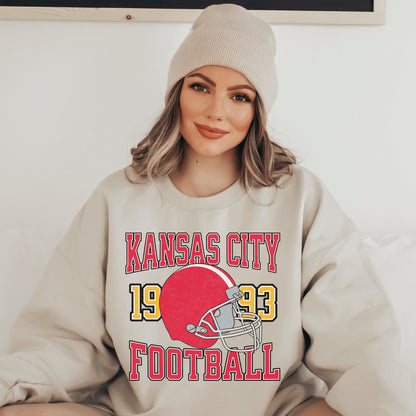 Kansas City Football Sweatshirt Vintage Chief Hoodie Crewneck Shirt