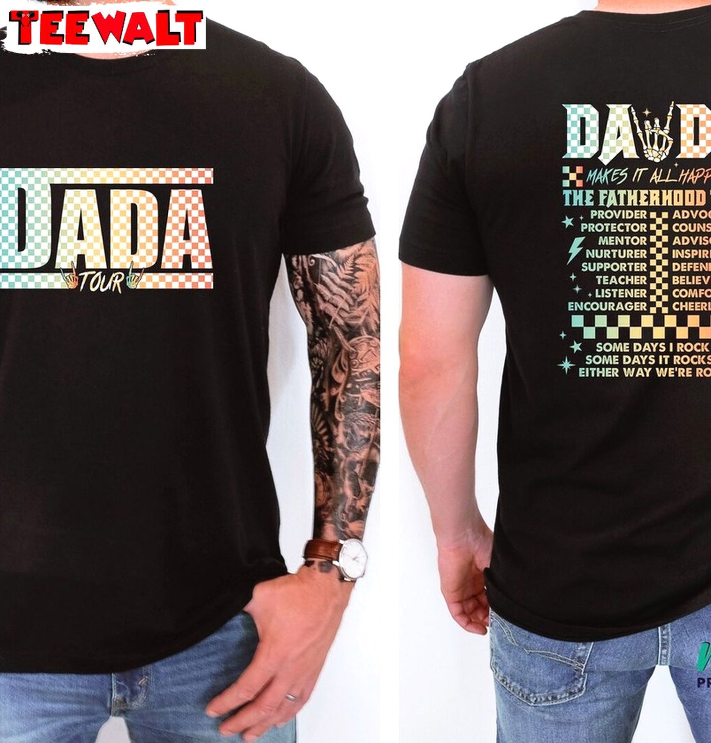 Creative Dada Tour T Shirt, Awesome Fatherhood Tour Shirt Unisex Hoodie