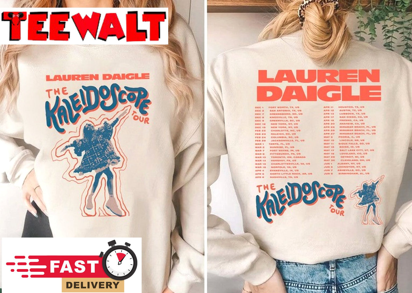 NEW 2024 Lauren Daigle The Kaleidoscope Tour 2023-24 Sweatshirt