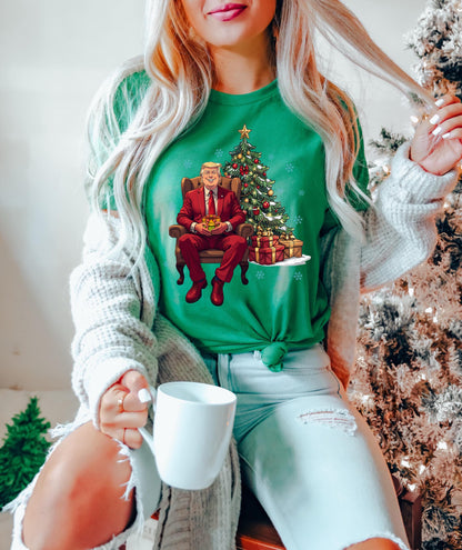 Trump Christmas Tree Shirt - Xmas Trump Hoodie & Sweatshirt