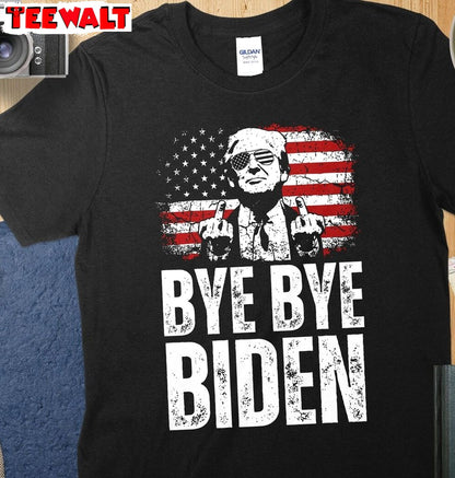 Bye Bye Joe Biden Shirt, Pulls Out Of Presidential Election Campaign Long Sleeve Crewneck