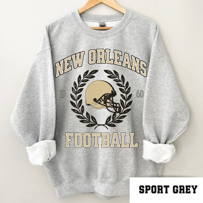 Vintage New Orleans Football Crewneck Sweatshirt - Saint Football Apparel