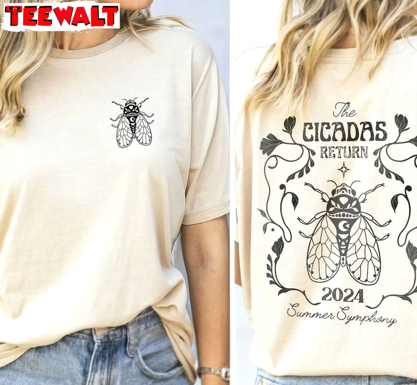 2024 Cicada Emergence Unisex Hoodie, Groovy Cicada Comeback Tour Shirt Tank Top