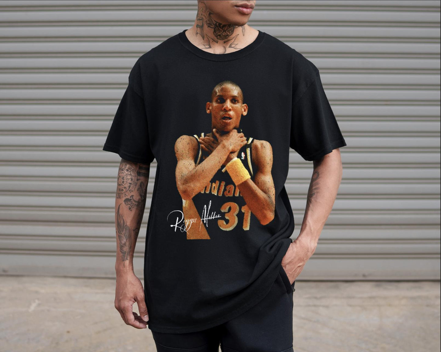 Reggie Miller Vintage 90S Graphic Streetwear Unisex T-Shirt