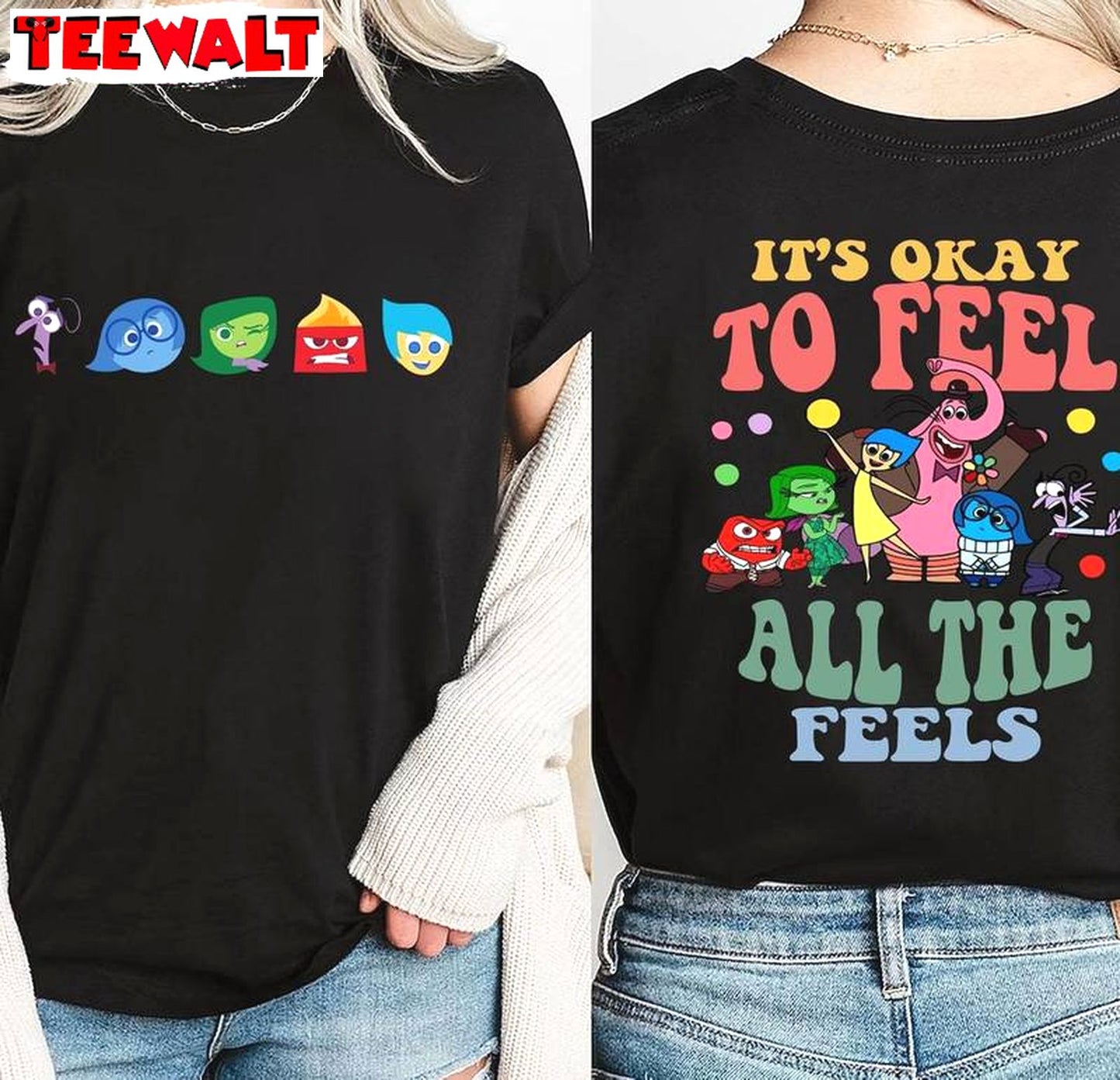 Limited It's Okay To Feel All The Feels Shirt, Comfort Mental Health Unisex Hoodie Crewneck