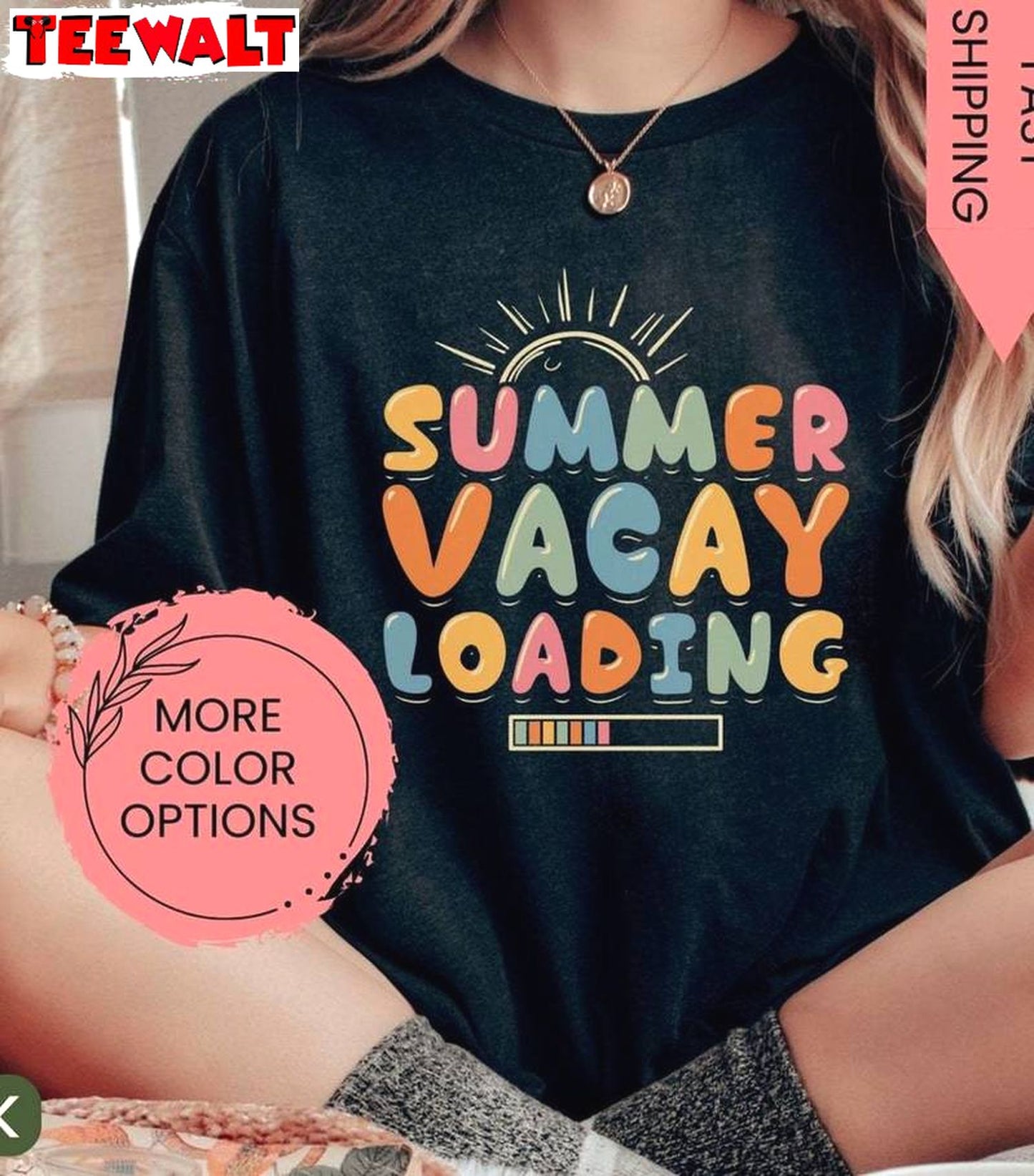 Groovy End Of Year Teacher Sweatshirt , Must Have Summer Vacay Loading Shirt Long Sleeve