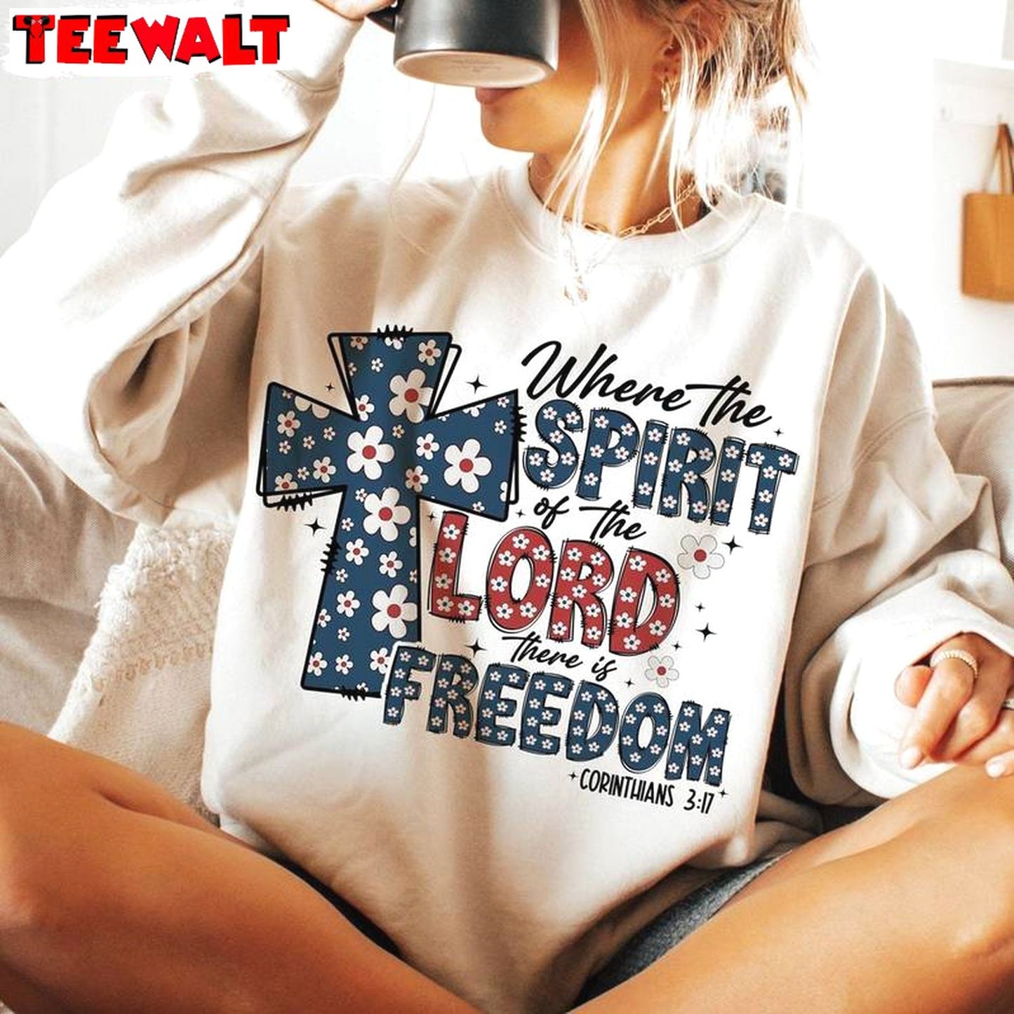 Jesus Unisex Hoodie, Groovy Where The Spirit Of The Lord Is There Is Freedom Shirt Tank Top