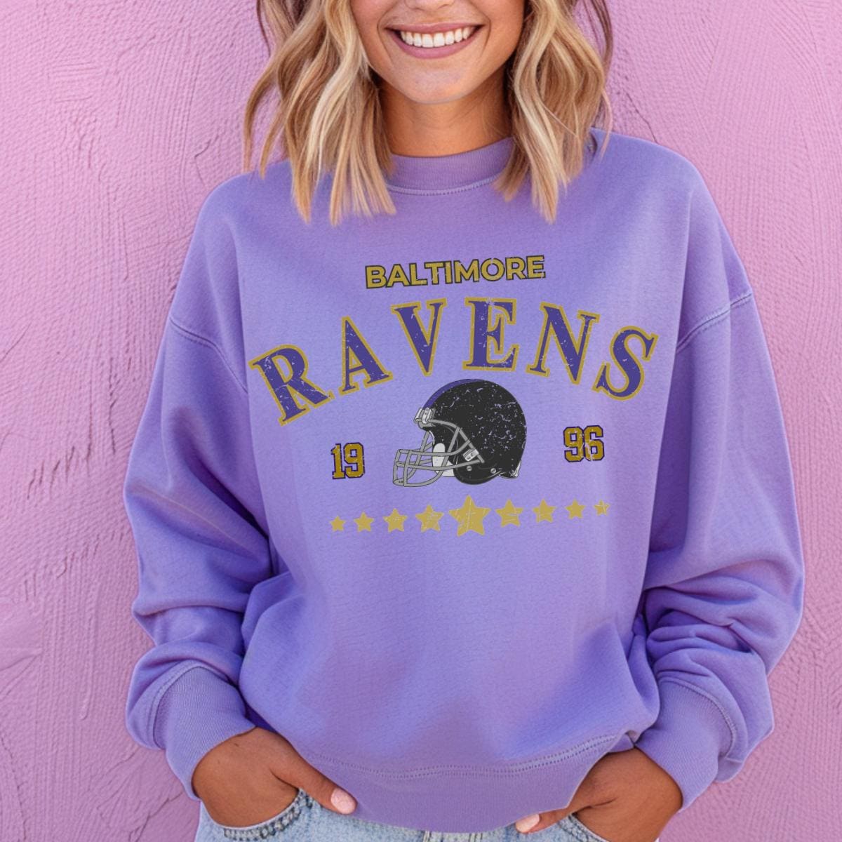 Vintage Baltimore Ravens Sweatshirt - Nfl Gameday Apparel