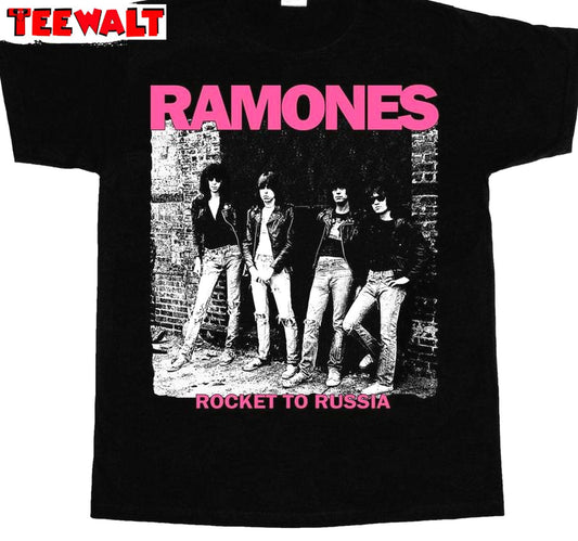 Ramones Rocket To Russia Short Sleeve , Trendy Rammstein Band Shirt Tank Top