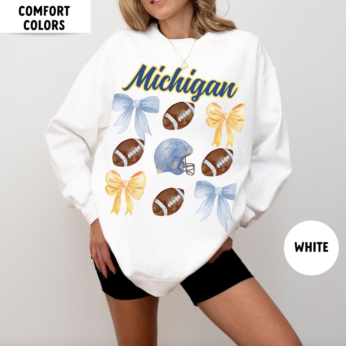 Comfort Colors Michigan Football Sweatshirt - College Game Day Shirt