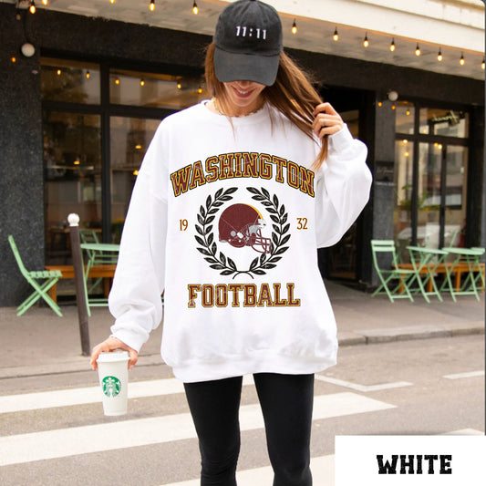 Washington Football Crewneck Sweatshirt Vintage Hoodie Shirt