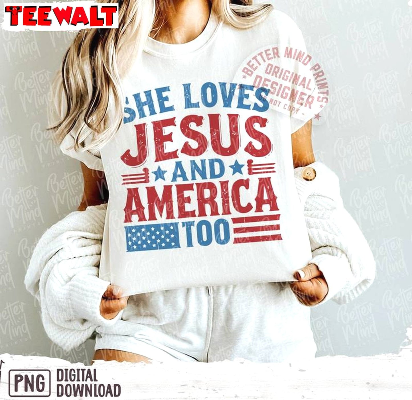 Fourth Of July Unisex Hoodie, Comfort She Loves Jesus And America Too Shirt