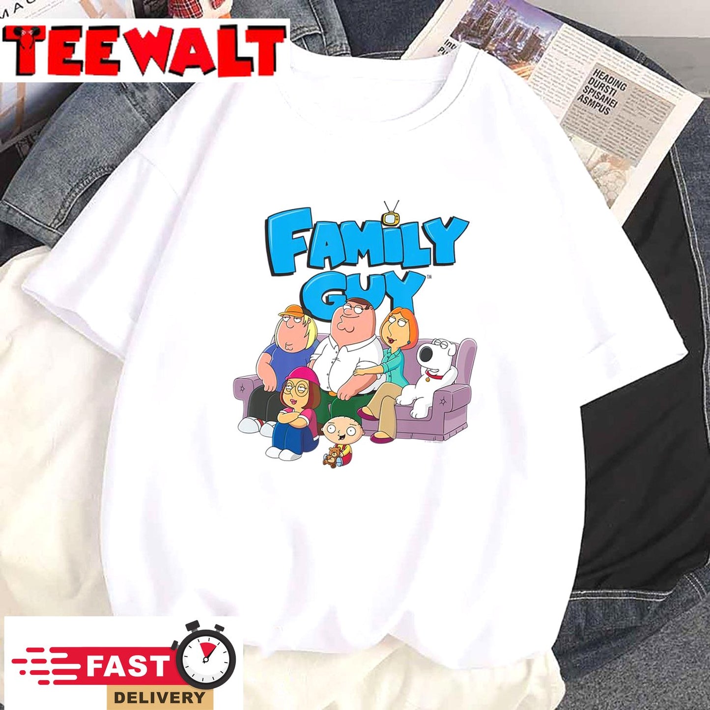 Family Guy Family with Logo T-Shirt