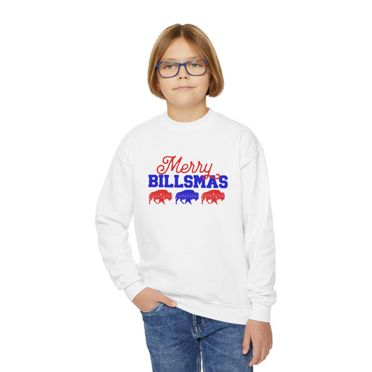 Buffalo Plaid Christmas Youth Sweatshirt - Festive Holiday Pullover