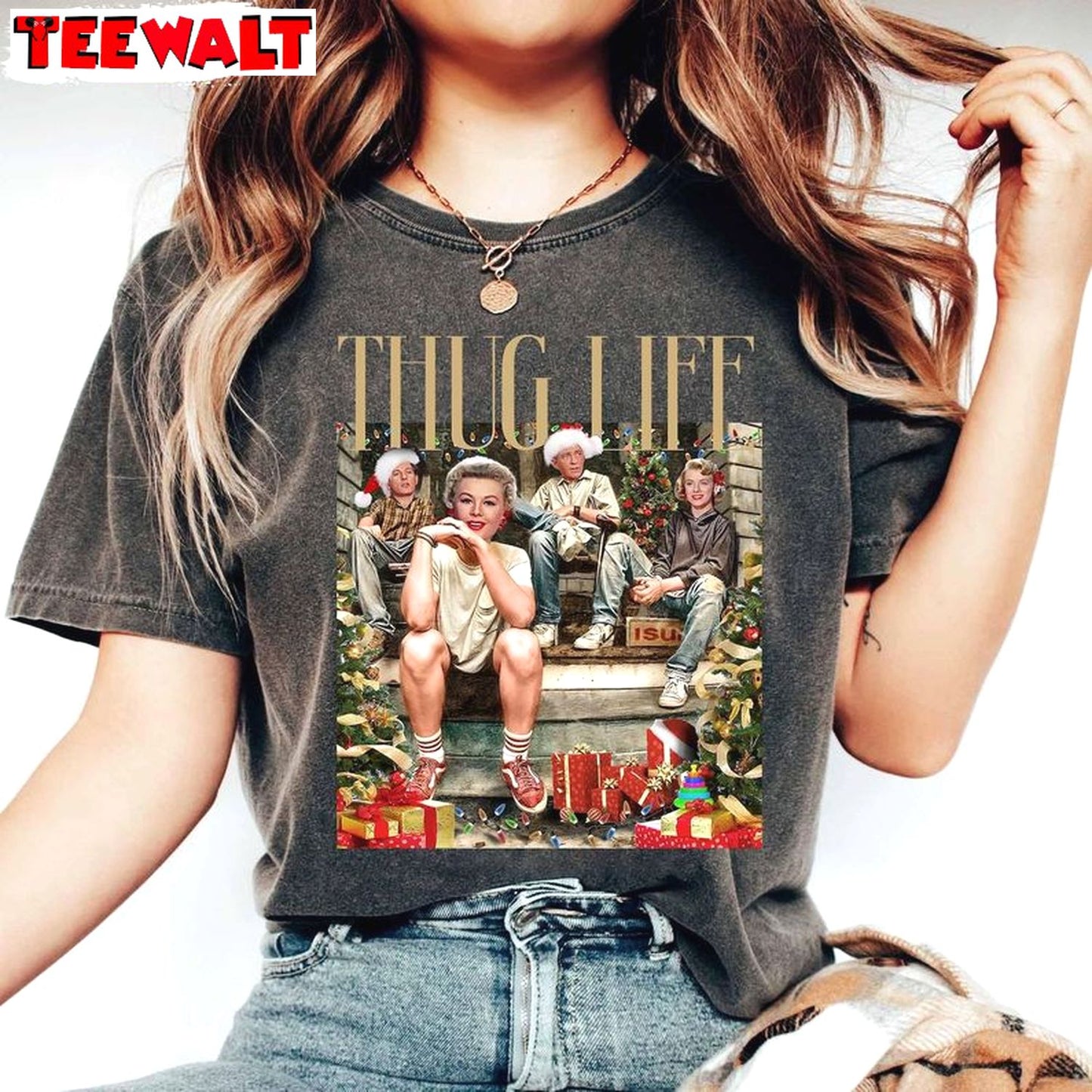 Thug Life White Christmas Movie Shirt, Family Matching Shirt