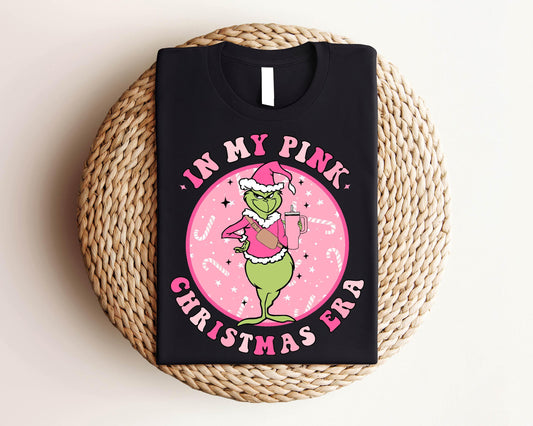 In My Pink Christmas Era Funny Grinch Shirt