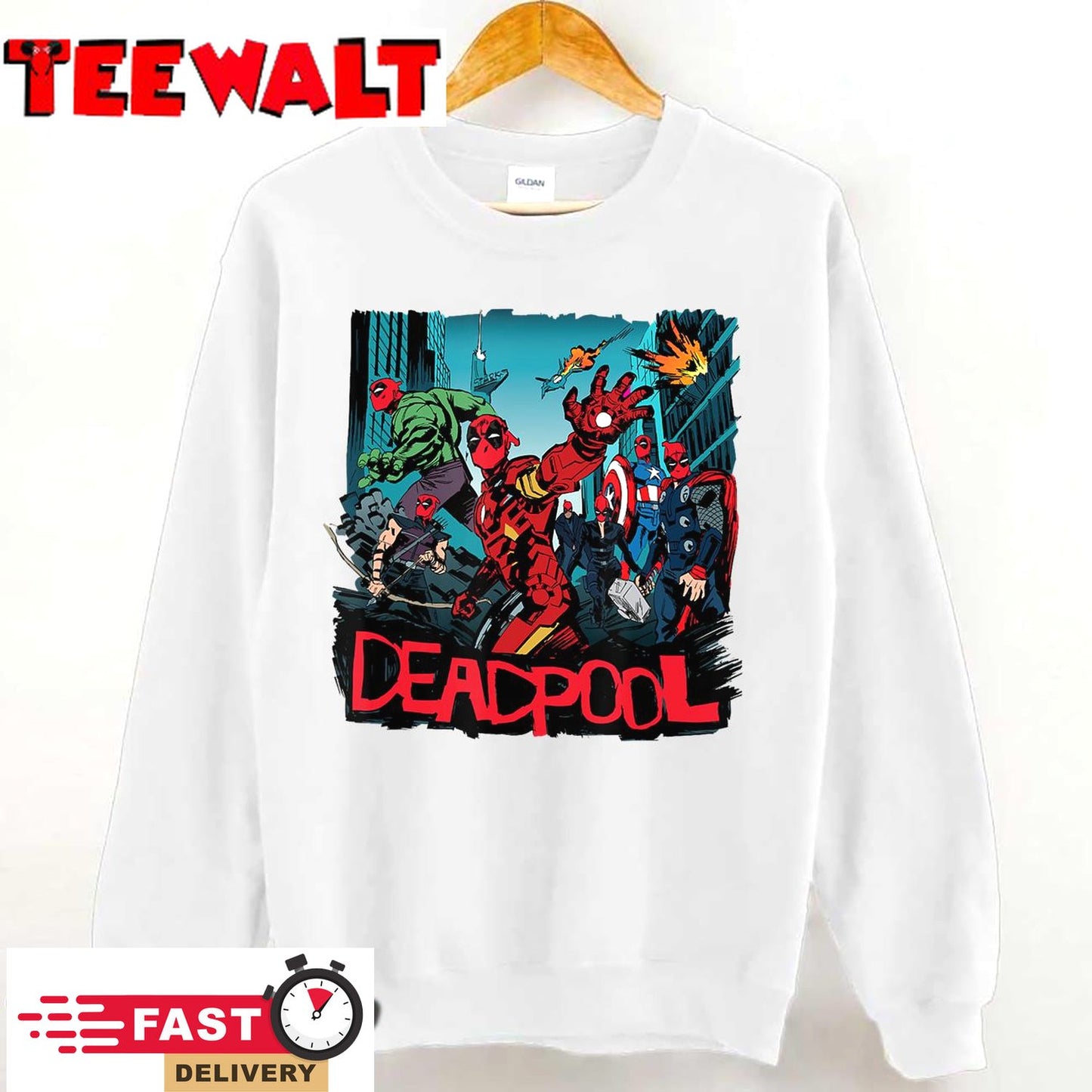 Marvel Deadpool &amp Wolverine Avengers Assemble Like Deadpool T-Shirt