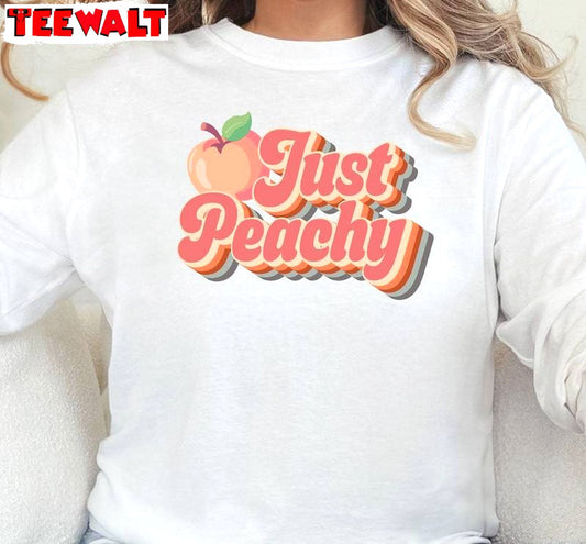 Neutral Just Peachy Shirt, New Rare Peachy Crewneck Long Sleeve